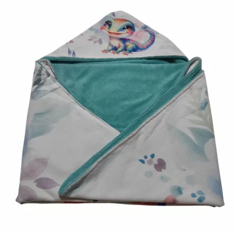 Cape de bain Gecko fond blanc