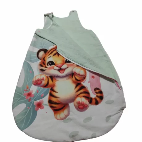 Gigoteuse tigre rose fond blanc