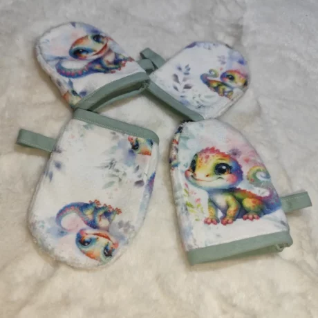 Gants de toilette Gecko vert FB