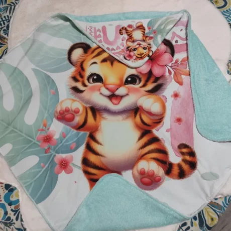 Gigoteuse panneau tigre rose 2